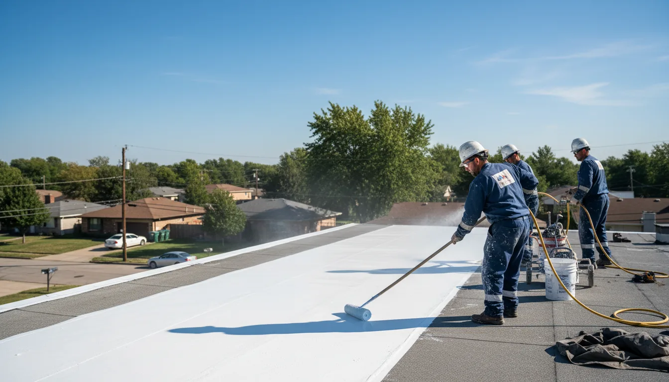 Commercial roof coating in Plevna, KS near me